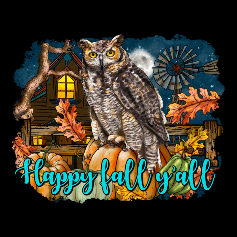 Happy Fall Y'all Owl Heavy Core Tee by LillyAllenDesigns | Teevron