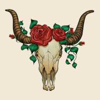 Bull Skull With Roses Ladies Tee | Teevron