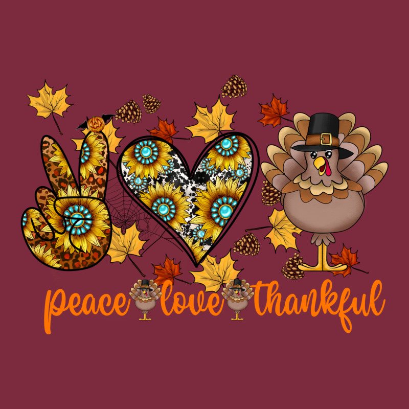 Peace Love Thankful Premium Hoodie by CowhideDigitalArt | Teevron