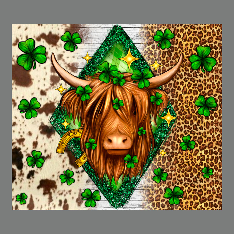 St. Patrick's Day Highland Cow Premium Hoodie by Neo Western | Teevron