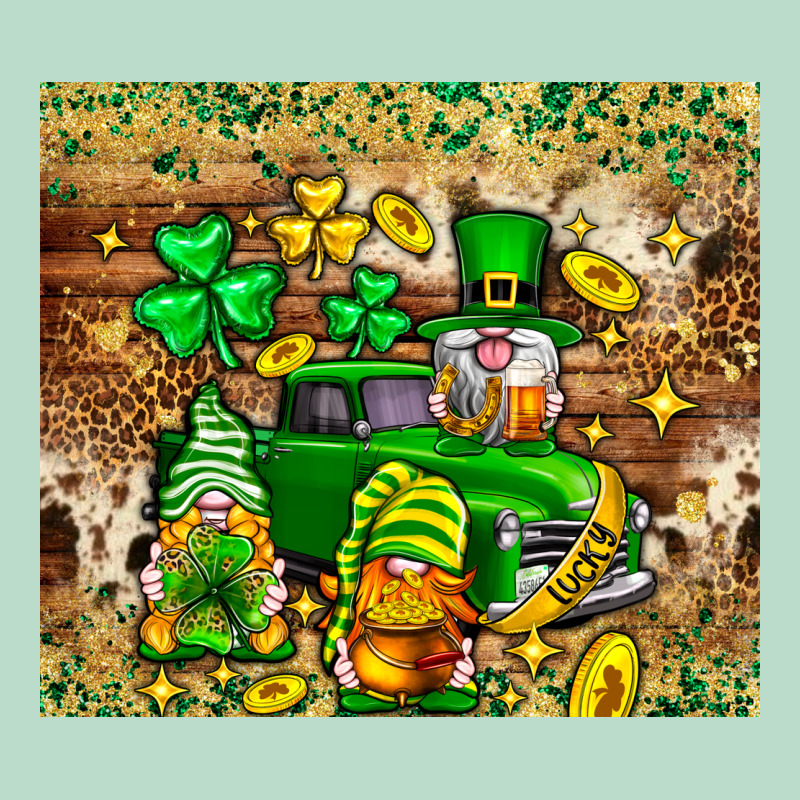 St. Patrick's Day Gnomies Truck Tumbler Premium Hoodie by Neo Western | Teevron