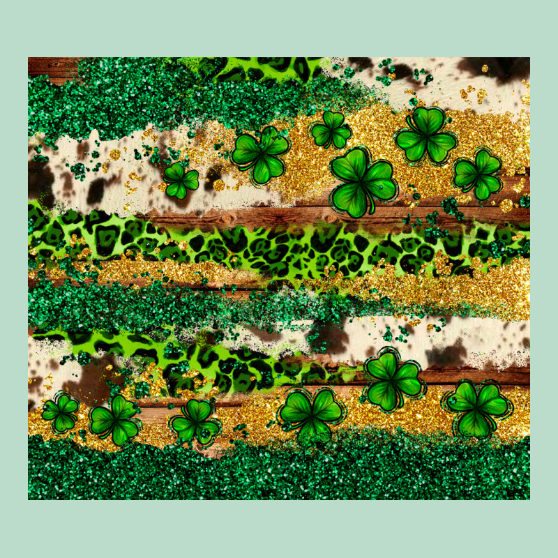 St. Patrick's Day Leopard Cowhide Shamrock Tumbler Premium Hoodie by Neo Western | Teevron