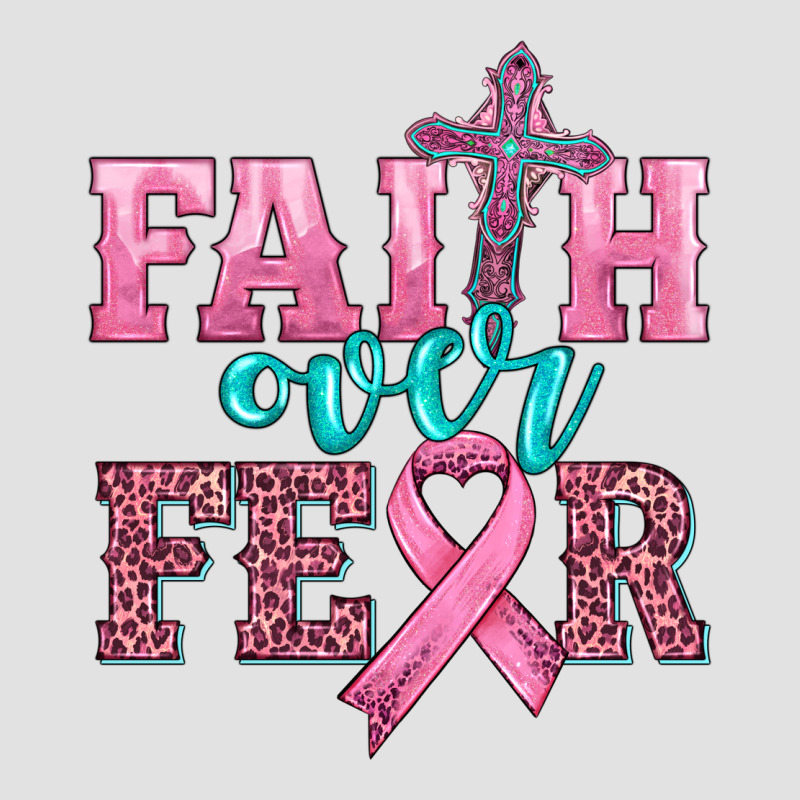 Faith Over Fear With Cross And Ribbon Premium Hoodie by HRA Design Shop | Teevron