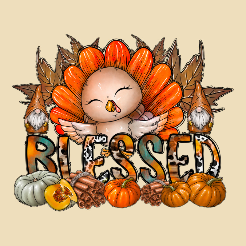 Thanksgiving Turkey Pumpkin Blessed Premium Hoodie by CowhideDigitalArt | Teevron