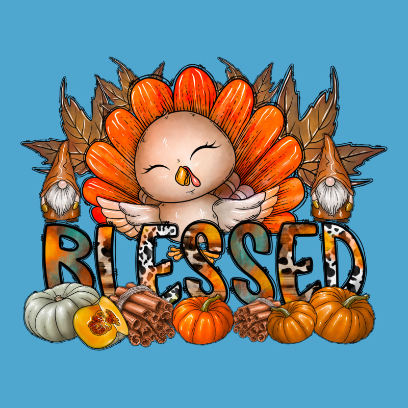 Thanksgiving Turkey Pumpkin Blessed Premium Hoodie by CowhideDigitalArt | Teevron