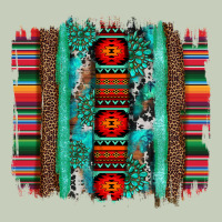 Serape Aztec Leopard And Turquoise Glitter With Gemstone Brushstroke Ladies Tee | Teevron