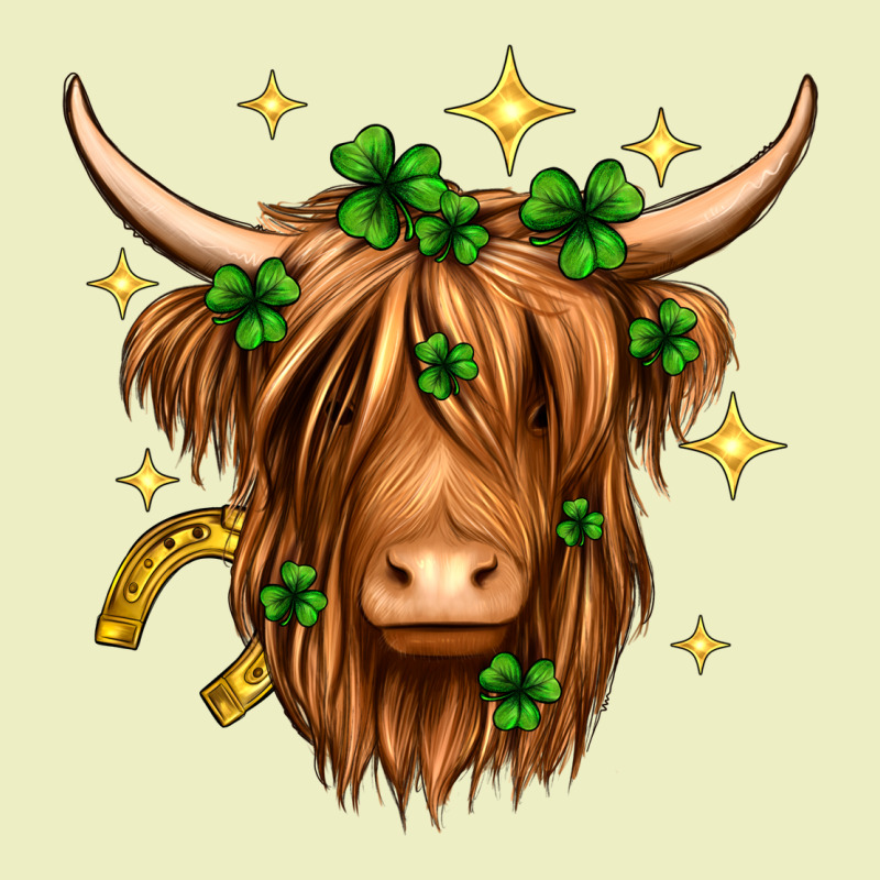 St. Patrick's Day Highland Cow Urban Hoodie by Neo Western | Teevron