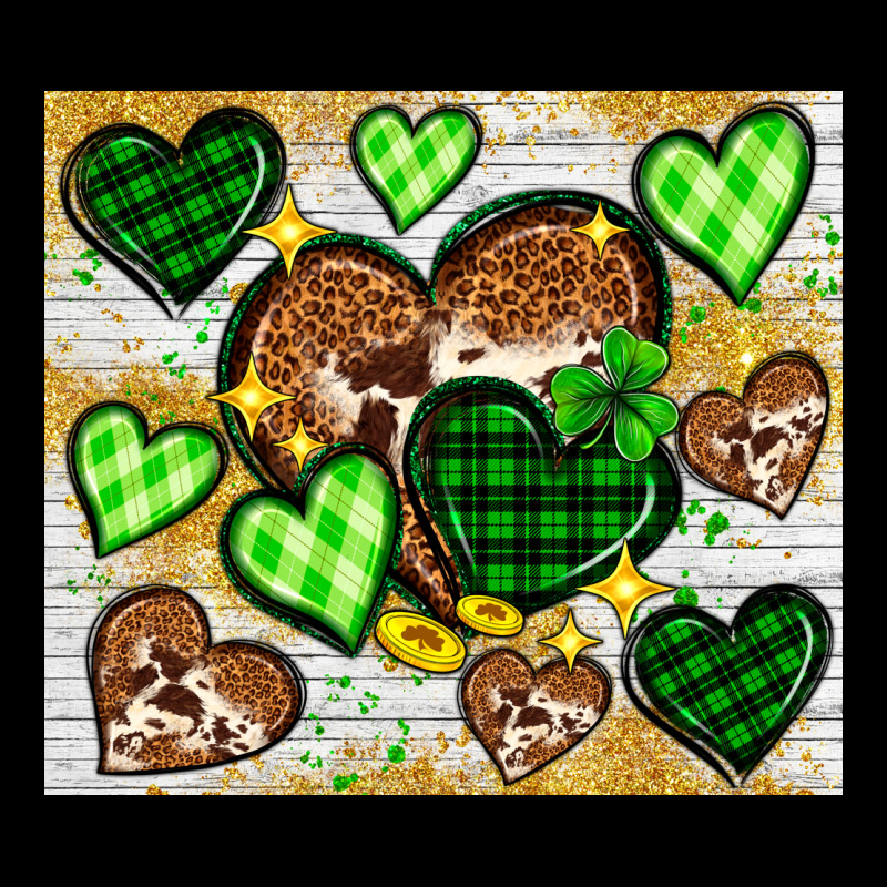St. Patrick's Day Hearts Tumbler Urban Hoodie by Neo Western | Teevron