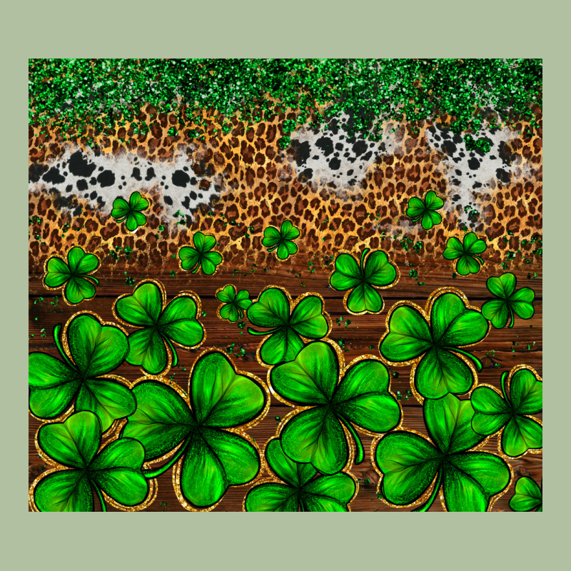 St. Patrick's Day Leopard Cowhide Tumbler Urban Hoodie by Neo Western | Teevron