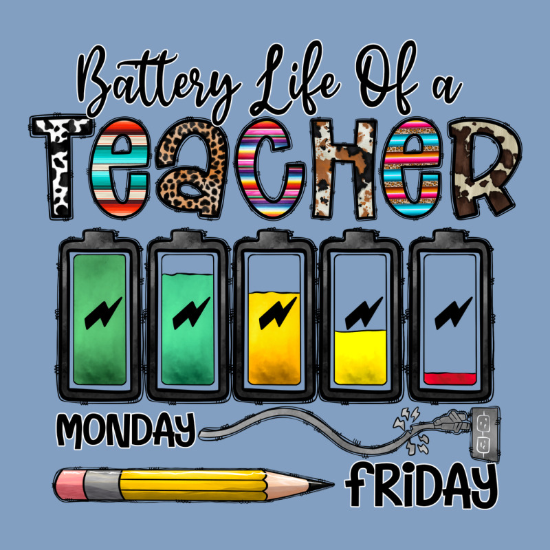 Battery Life Of A Teacher Monday Friday Urban Hoodie by CowhideDigitalArt | Teevron