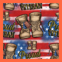Proud Veteran Seamless Pattern Premium Hoodie | Teevron