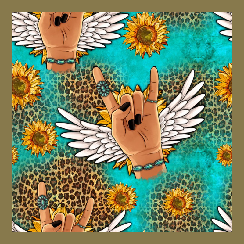 Rock N Roll Hands Seamless Pattern Premium Hoodie by HRA Design Shop | Teevron