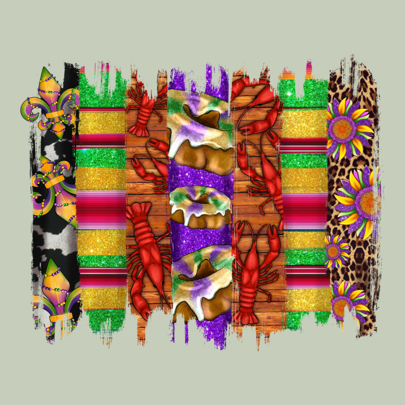 Mardi Gras Cake Fleur De Lis Crawfish Brushstrokes Ladies Tee by Artiststas | Teevron
