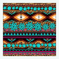 Aztec Turquoise Gemstone Seamless Pattern Premium Hoodie | Teevron