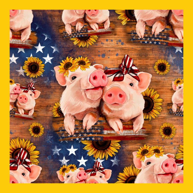 American Pigs Seamless Pattern Premium Hoodie by HRA Design Shop | Teevron