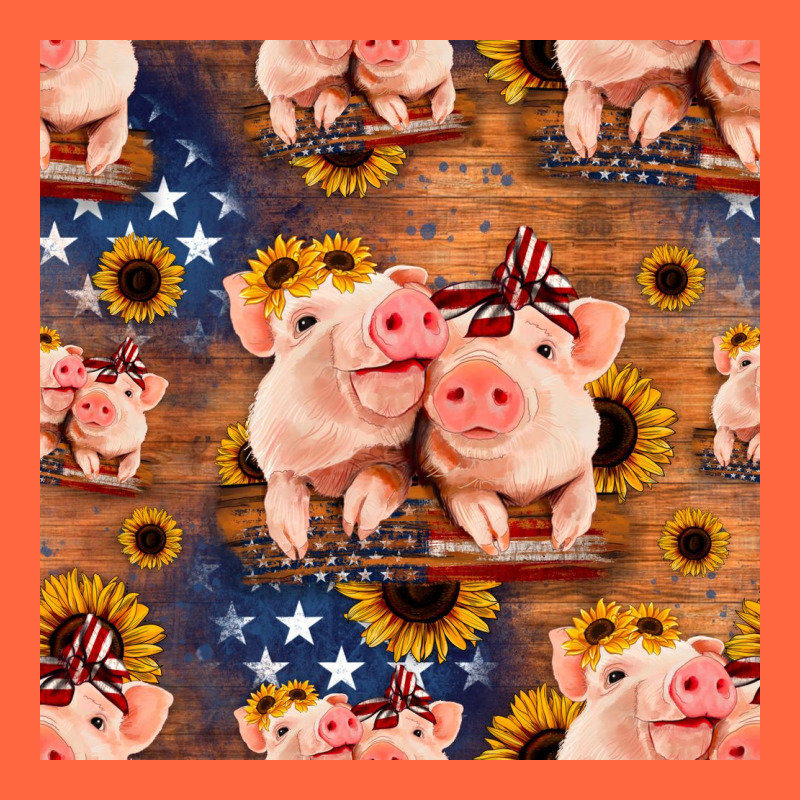 American Pigs Seamless Pattern Premium Hoodie by HRA Design Shop | Teevron