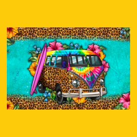 Hippie Van Floral Skinny Metal Can Holder Premium Hoodie | Teevron