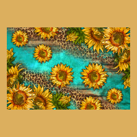 Western Sunflowers Skinny Metal Can Holder Premium Hoodie | Teevron