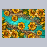 Western Sunflowers Skinny Metal Can Holder Premium Hoodie | Teevron