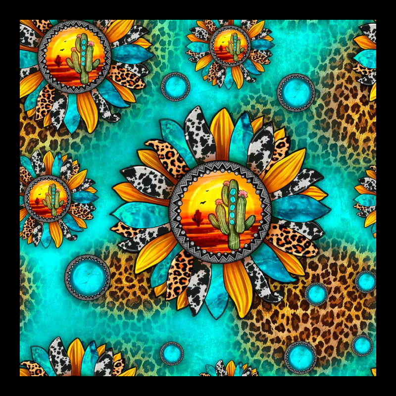 Western Sunset Sunflowers Seamless Pattern Urban Hoodie by HRA Design Shop | Teevron