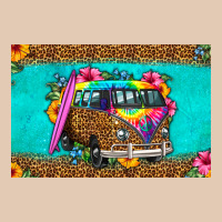 Hippie Van Floral Skinny Metal Can Holder Urban Hoodie | Teevron