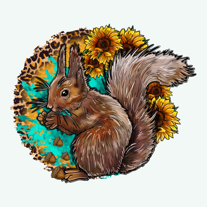 Western Squirrel With Sunflowers Premium Hoodie by CowhideDigitalArt | Teevron
