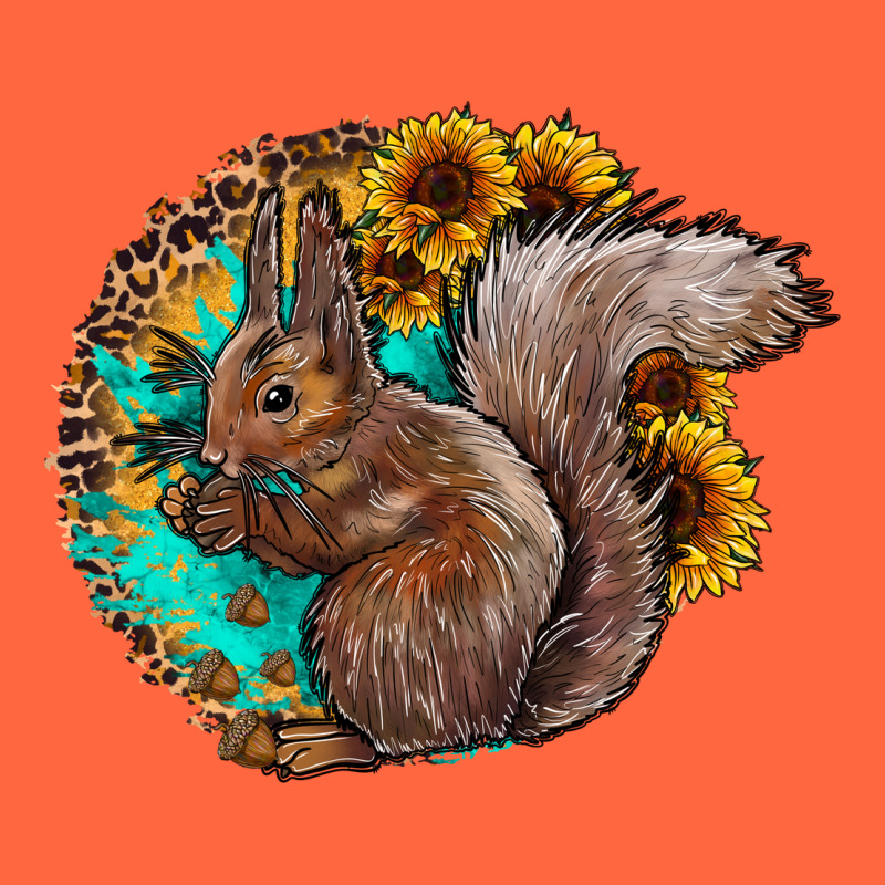 Western Squirrel With Sunflowers Premium Hoodie by CowhideDigitalArt | Teevron