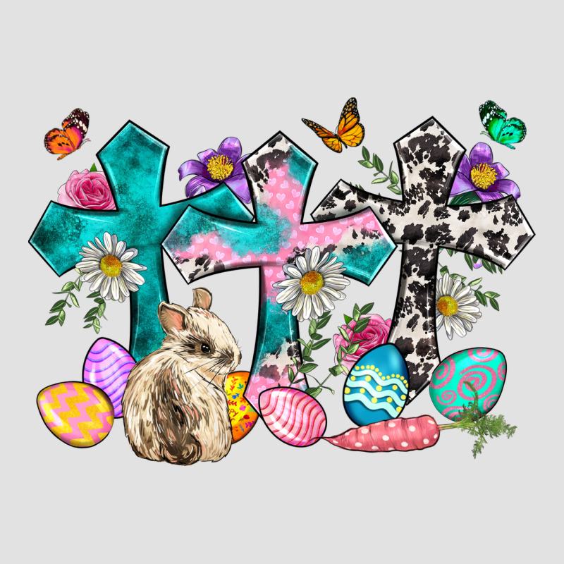 Western Rabbit With Cross And Flowers Premium Hoodie by Neo Western | Teevron