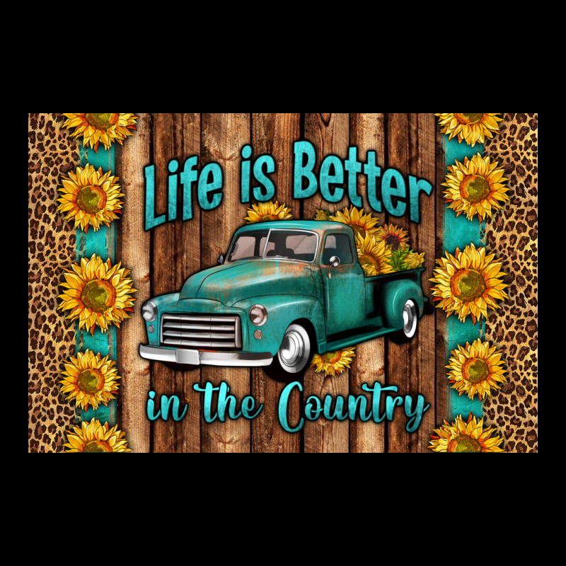 Life Is Better In The Country Skinny Metal Can Holder Urban Hoodie by HRA Design Shop | Teevron