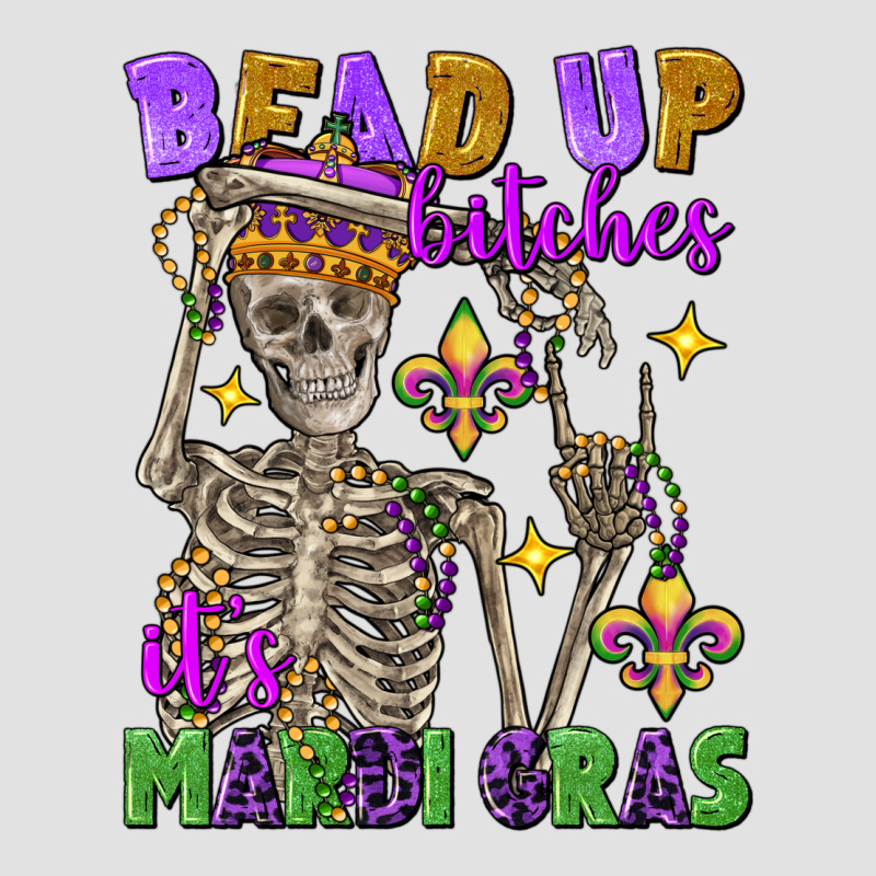 Bead Up Bitches It's Mardi Gras Skeleton Premium Hoodie by FaDigitalArtStudio | Teevron