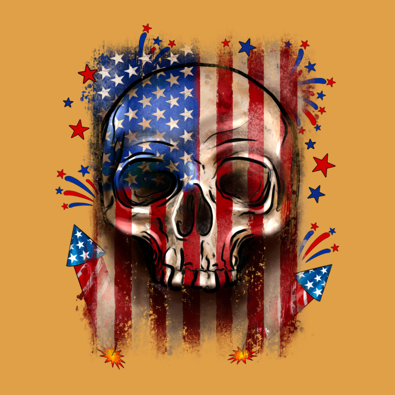 4th Of July Skull American Flag Premium Hoodie by Neo Western | Teevron