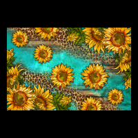 Western Sunflowers Skinny Metal Can Holder Urban Hoodie | Teevron
