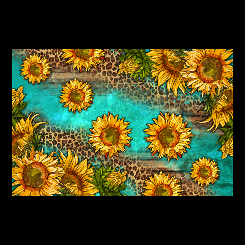 Western Sunflowers Skinny Metal Can Holder Urban Hoodie by HRA Design Shop | Teevron