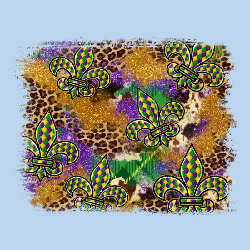 Mardi Gras Plaid Purple Glitter Cowhide  Leopard Classic Tee by FaDigitalArtStudio | Teevron