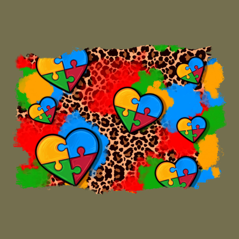 Autism Heart Background Vintage Hoodie by AdoDesignShop | Teevron