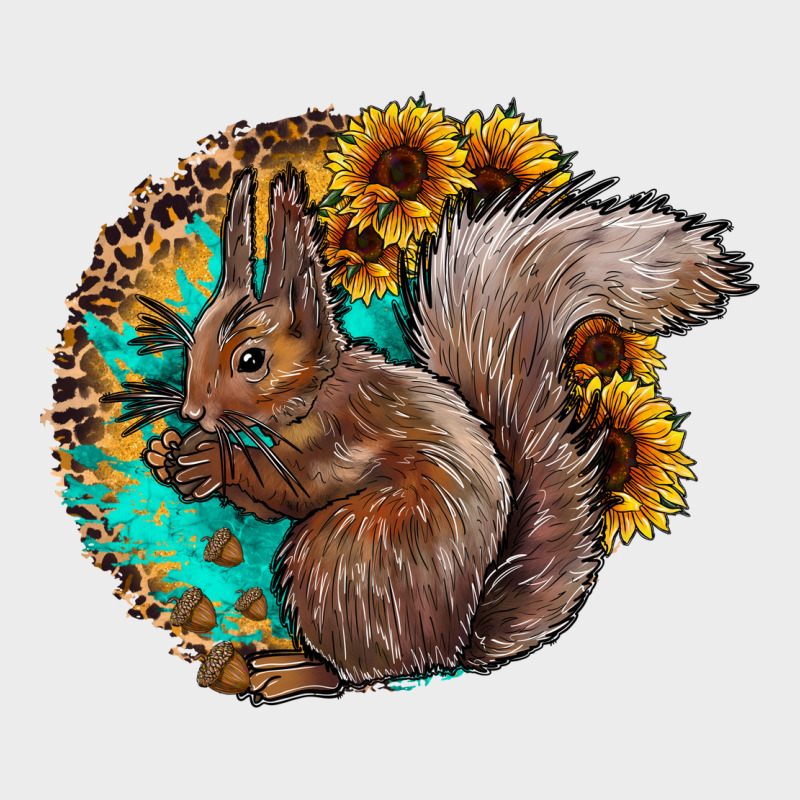 Western Squirrel With Sunflowers Urban Hoodie by CowhideDigitalArt | Teevron