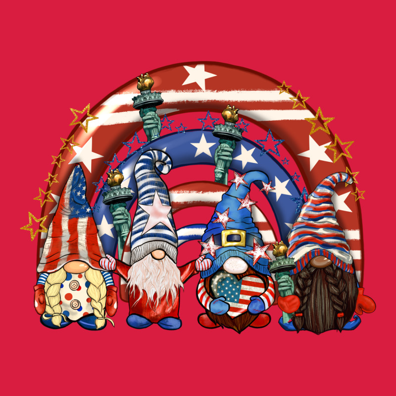 4th Of July Rainbow With Gnomes Premium Hoodie by CowGirlArtShop | Teevron