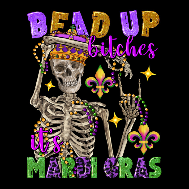 Bead Up Bitches It's Mardi Gras Skeleton Urban Hoodie by FaDigitalArtStudio | Teevron