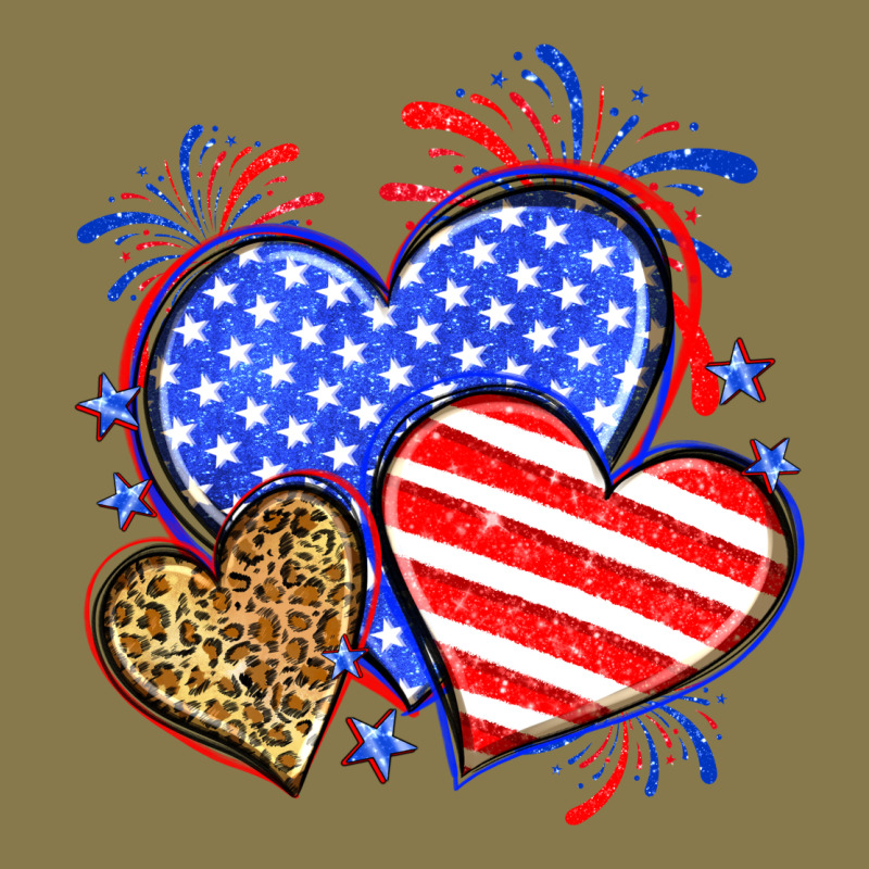 American Flag Leopard Hearts Premium Hoodie by Neo Western | Teevron