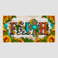 Faith Cross And Sunflower License Plate Premium Hoodie | Teevron