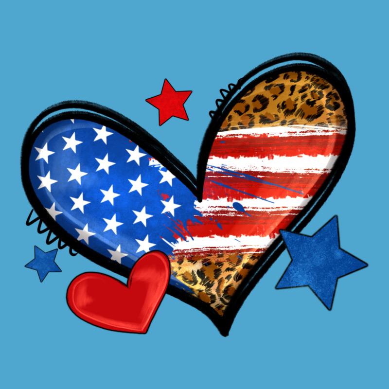 American Flag Heart Leopard Premium Hoodie by Neo Western | Teevron