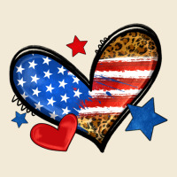 American Flag Heart Leopard Premium Hoodie | Teevron