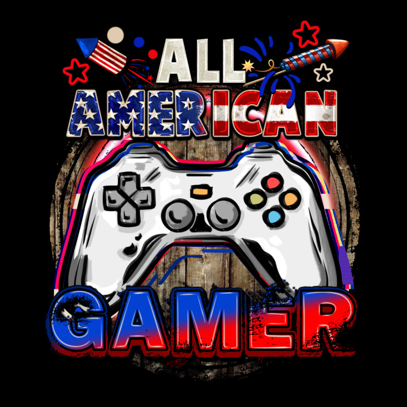 All American Gamer 4th Of July Urban Hoodie by CowGirlArtShop | Teevron