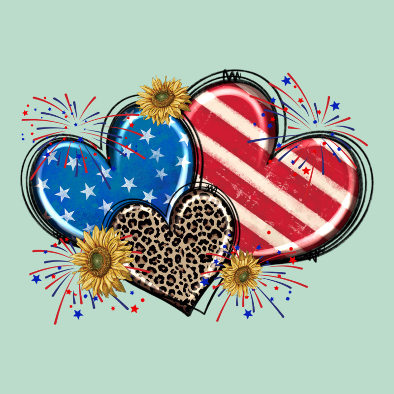 American Flag Heart Premium Hoodie by CowGirlArtShop | Teevron