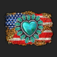 American Flag Leopard Turquoise Gemstone Premium Hoodie | Teevron
