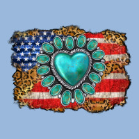 American Flag Leopard Turquoise Gemstone Premium Hoodie | Teevron