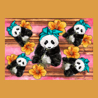 Baby Panda Flowers Urban Heavy Tee | Teevron
