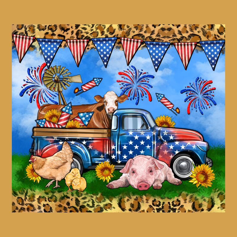 America Farm Animals Truck 20oz Skinny Tumbler Urban Hoodie by Neo Western | Teevron