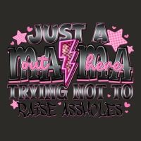 Just A Mama Out Here Trying Not To Raise Assholes Heavy Core Tee | Teevron
