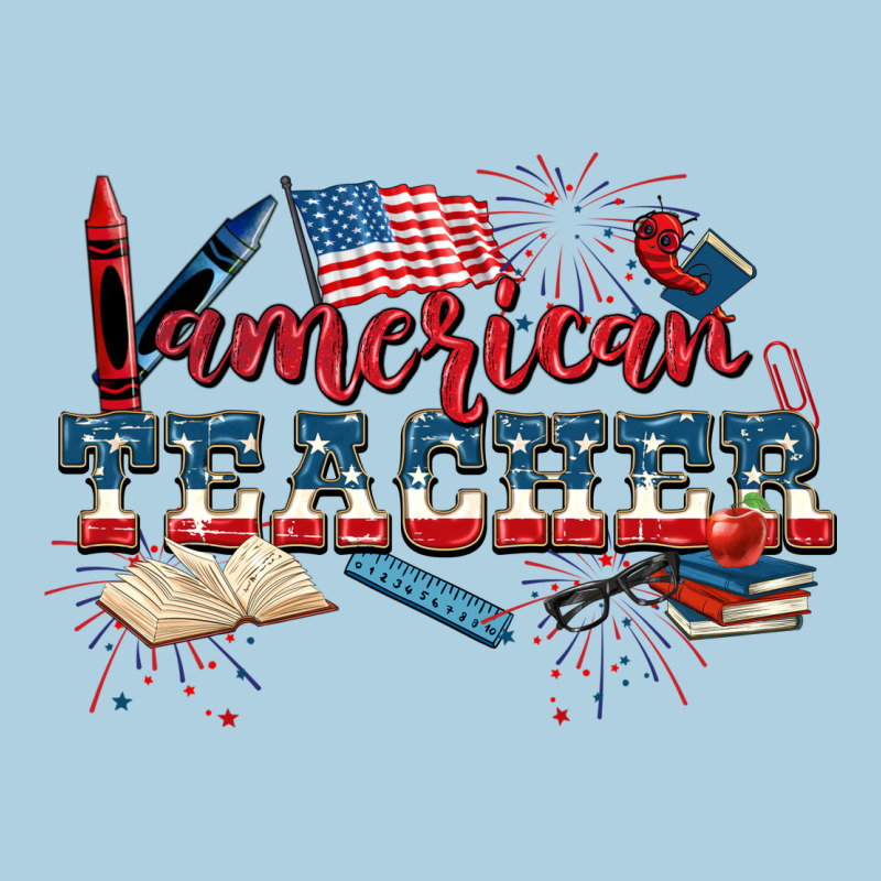 American Teacher 4th Of July Premium Hoodie by CowGirlArtShop | Teevron